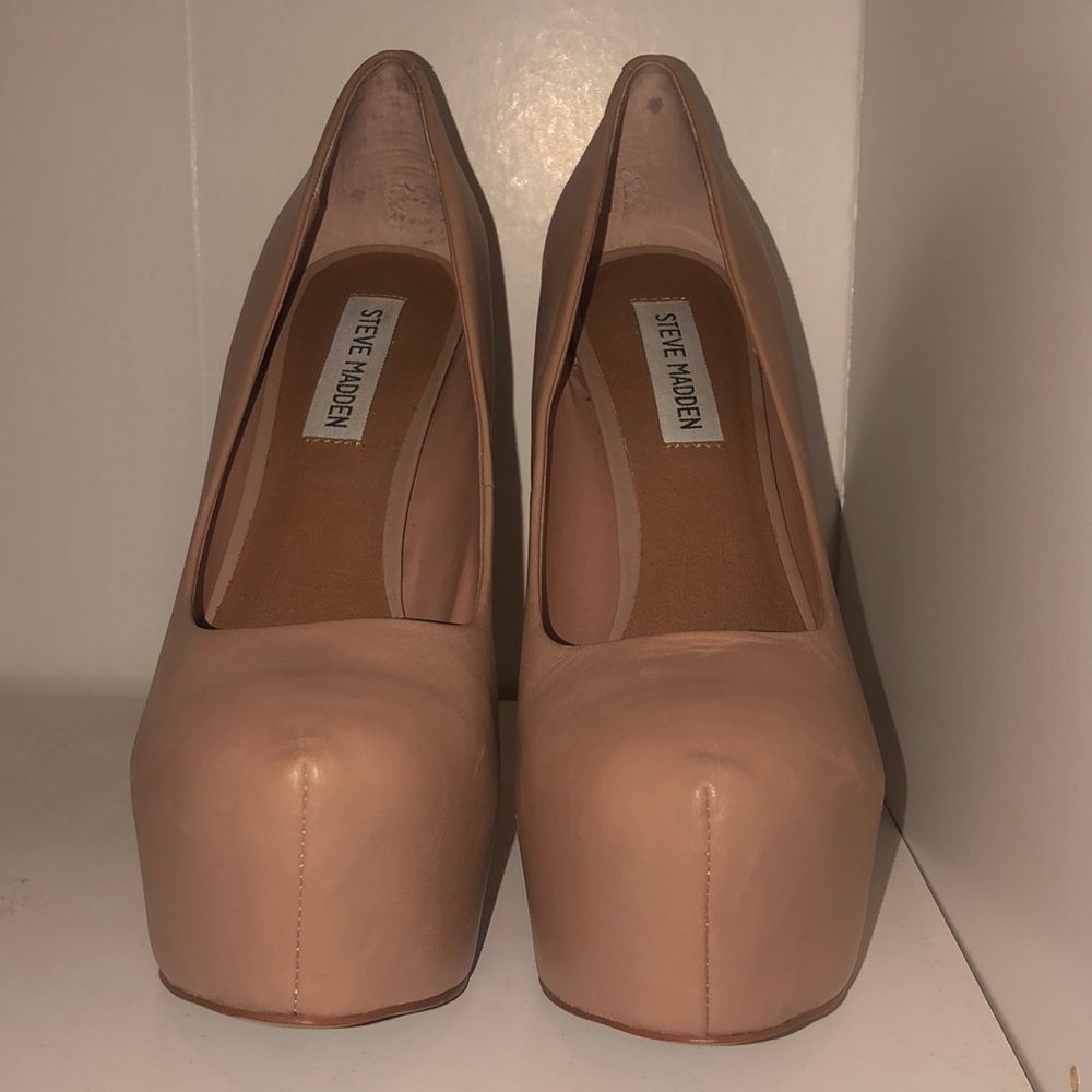 Steve Madden 6inch Nude Leather Pump